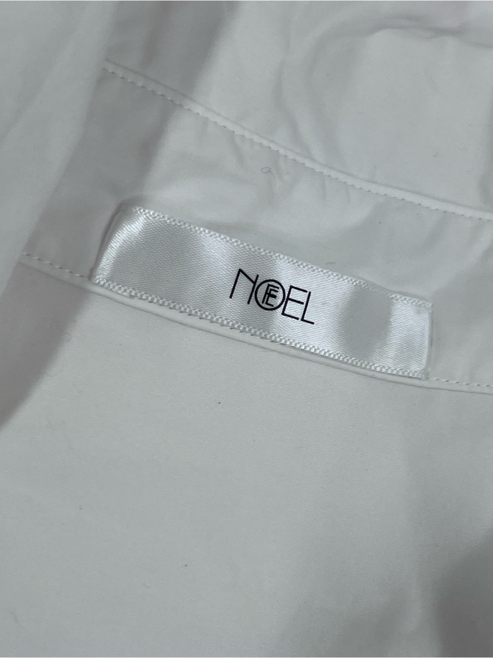 Fe Noel White Oversized Faux Button-Front Shirt - Picture 5 of 6
